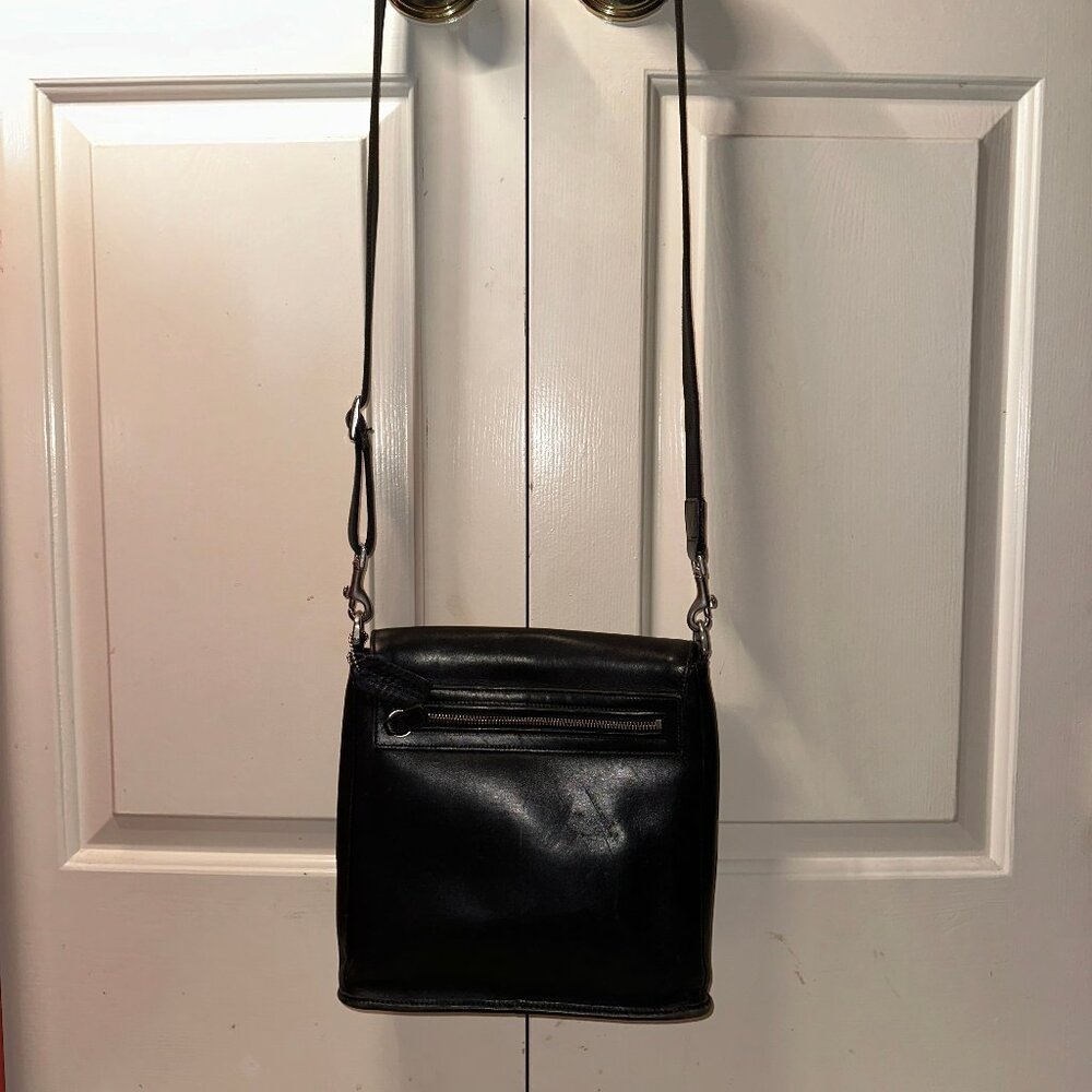 Vintage (1990s) Coach black leather Classic Legacy Messenger Flap Bag